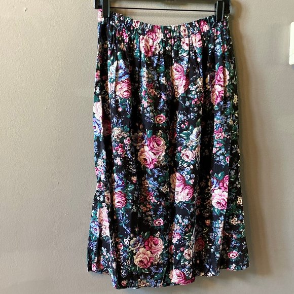 Vintage 80's English Granny Core Skirt Set by UNI Mondo - Picture 1 of 9